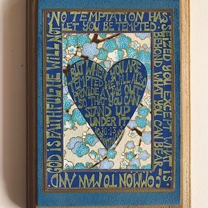 One of a kind, hand illustrated scripture art